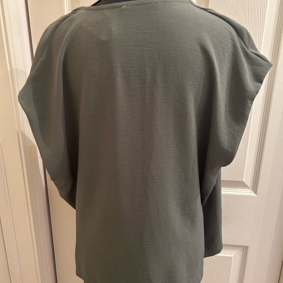 Zara Army Green Wrap Blouse, Size XL - Picture 3 of 7
